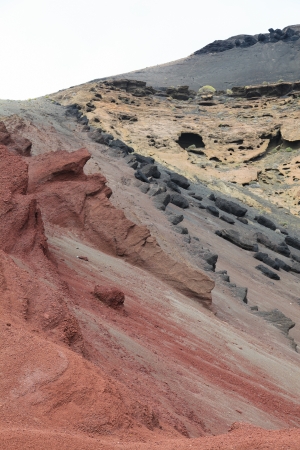 Volcanic landscape at Timanfaya National Park in Lanzarote Island, Spain. の写真素材