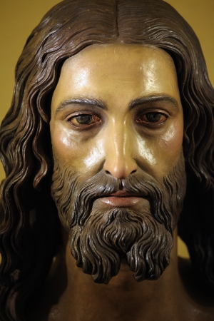 Statue of Jesus Christ, in the church of Ronda, Spain, on December 1, 2013  This statue was created more than 100 years ago, no property release is required のeditorial素材