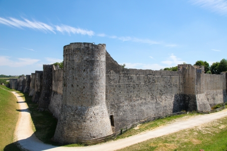 France, Paris region, Seine et Marne, historic walls of Provins medieval city のeditorial素材