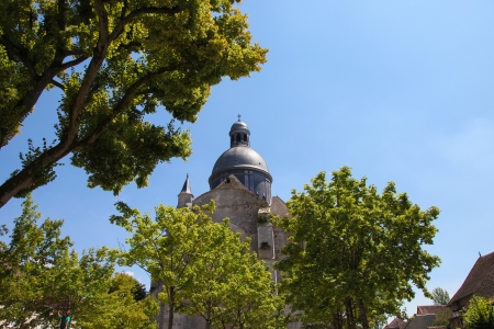 View on the old center of Provins medieval city, Seine et Marne, Paris region, France  の写真素材