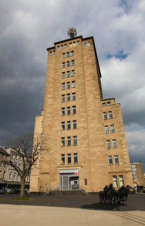 AACHEN, GERMANY - APRIL 21, 2010: Building near the central railway station in Aachen, Germany.のeditorial素材