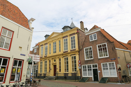 MIDDELBURG, THE NETHERLANDS - APRIL 12, 2014:  Typical architecture in the center of Middelburg, capital of Zeeland province, the Netherlands.のeditorial素材