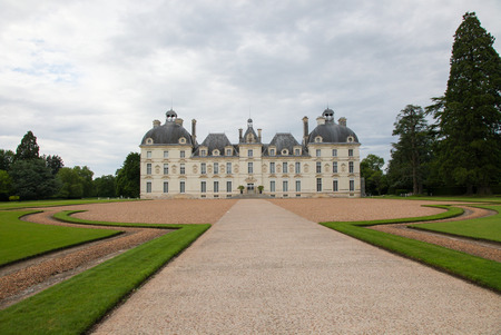 Chateau de Cheverny, a famous castle of the Loire valley in the departement Loir-et-Cher in France.のeditorial素材