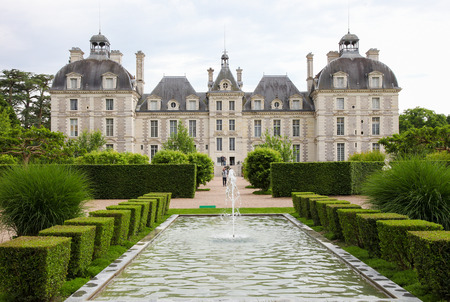 CHEVERNY, FRANCE - MAY 24, 2014: Chateau de Cheverny, a famous castle of the Loire valley in the departement Loir-et-Cher in France.のeditorial素材