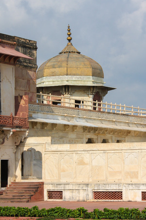 Architectural detail at Agra Fort in Agra, Uttar Pradesh, Indiaのeditorial素材