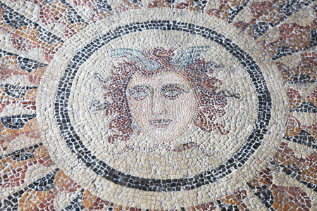 Ancient Mosaic in the Palace of the Grand Master of the Knights of Rhodes, Greeceのeditorial素材