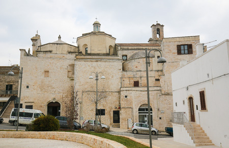 CISTERNINO, ITALY - MARCH 15, 2015:  Church of San Nicola at the Porta Grenne in Cisternino in Puglia, South Italy, a town in the Salento wine regionのeditorial素材