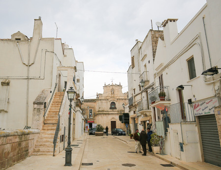 CISTERNINO, ITALY - MARCH 15, 2015: St. Cataldo church in Cisternino, Puglia, South Italy (18th Century)のeditorial素材