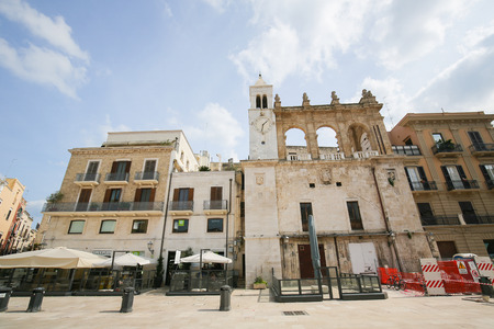 BARI, ITALY - MARCH 16, 2015: View on the Piazza Ferrarese, the main square in the center of Bari, Italyのeditorial素材