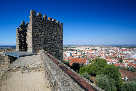 View from the Templars Castle on Castelo Branco, a city in the Centro region of Portugal.のeditorial素材