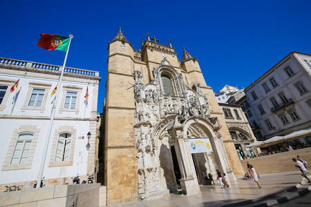 Monastery of Santa Cruz, founded in 1131 in Coimbra, Portugal. This church is the burial place of the first two kings of Portugal.のeditorial素材