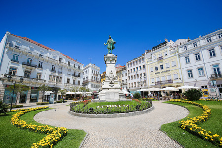 Joaquim Antonio de Aguiar monument at Largo da Portagem in Coimbra, Portugal. He was a prominent Portuguese politician.のeditorial素材