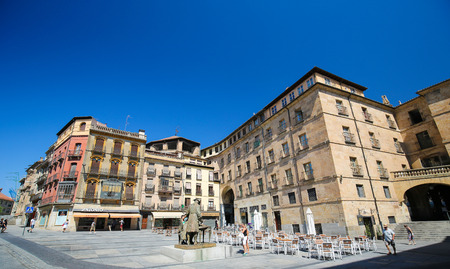 Plaza del Poeta Iglesias next to the Plaza Mayor in the center of Salamanca, Spainのeditorial素材