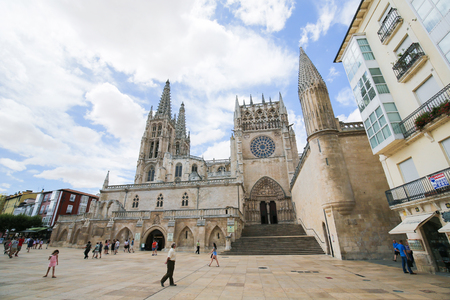 Famous gothic cathedral in Burgos, Castile, Spain.のeditorial素材