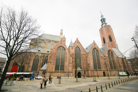Grote Kerk or Great Church in the Hague, the Netherlands.のeditorial素材