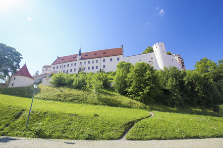 Former St Mang Monastery in Fussen, the southern terminus of the Romantic Road in Bavaria, Germany.のeditorial素材