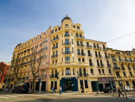 Neoclassical buiding in the center of Nice, France.のeditorial素材
