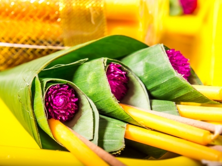 accessories for worship master ceremony in Thailandの写真素材