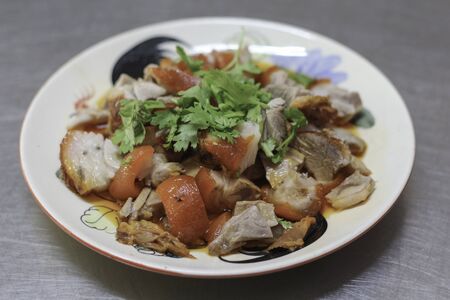 Pork leg with sweet sauceの写真素材