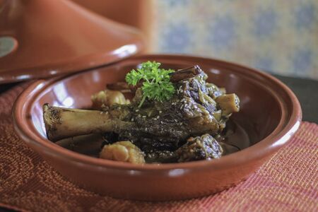 Lamb grilled in Moroccan styleの写真素材