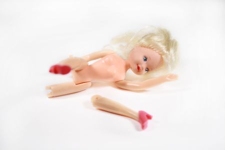 Broken dollの写真素材