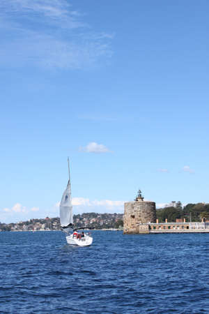 Sail boat near darling harbour sydney australia