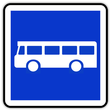 Road sign in France: bus stop - bus stationの写真素材