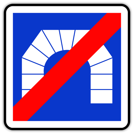 road sign in France: tunnelの写真素材