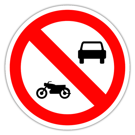 road signs in France: motorcycles and motorcyclesの写真素材