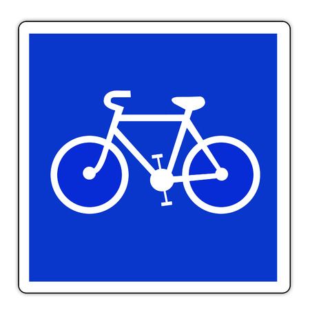 road sign in France: beginning of Piste or bike lane recommendedの写真素材