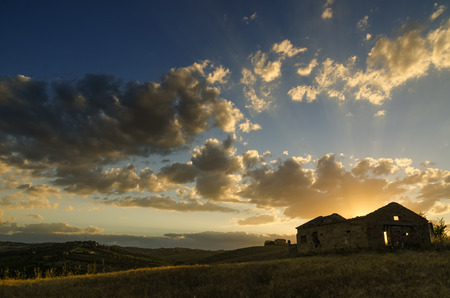 A photo of summer sunsetの写真素材