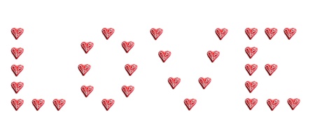 Love text on white background