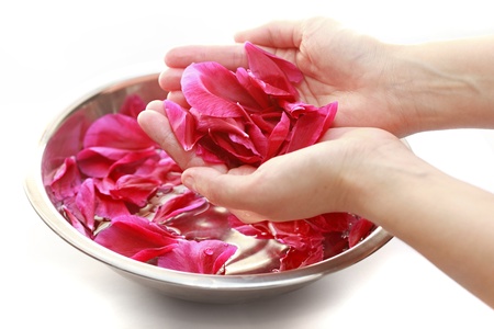 Hand spa for hands concept, isolated on whiteの写真素材