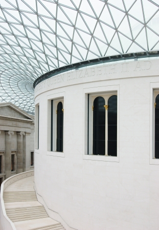 View of the modern British Museum lounge in Londonのeditorial素材
