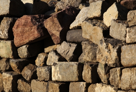 Rock material in pile abstractの写真素材