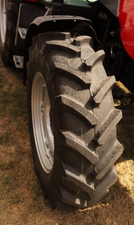 Wheel of tractor outdoor photoの写真素材