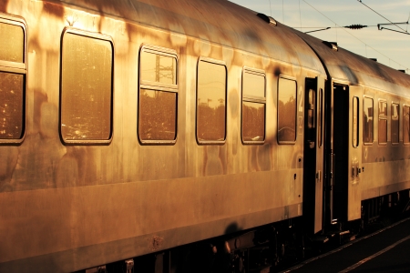 Train at the train stationの写真素材