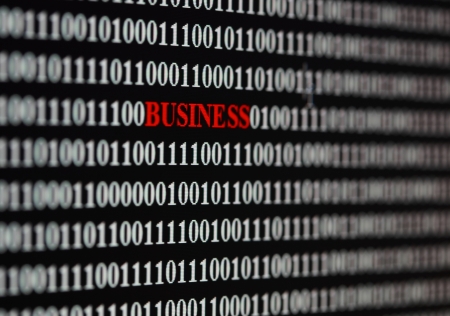 Business word among digital numbersの写真素材