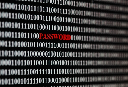 Password word among digital numbersの写真素材
