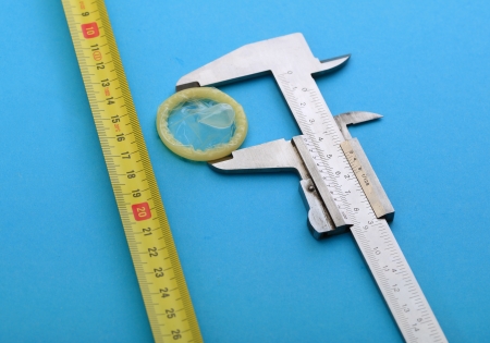 Size is important, condom, vernier, and tape-measureの写真素材