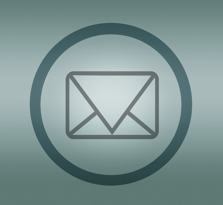 E-mail symbol in circle on greyの写真素材