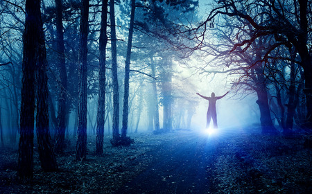 Ghost in forest