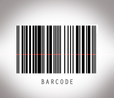 Barcode with laser lineの写真素材