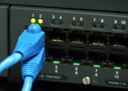Modern network switches with cables