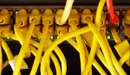 Modern network switches with cables