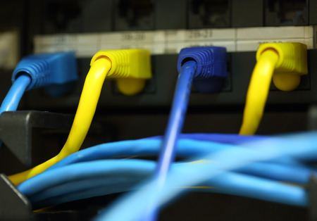 Modern network switches with cables