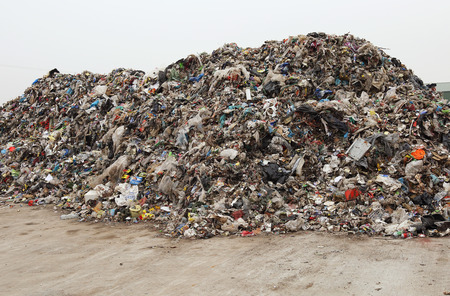Heap of various mixed wasteの写真素材