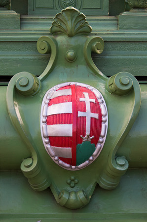 Detail of ornamental hungarian arms onのeditorial素材