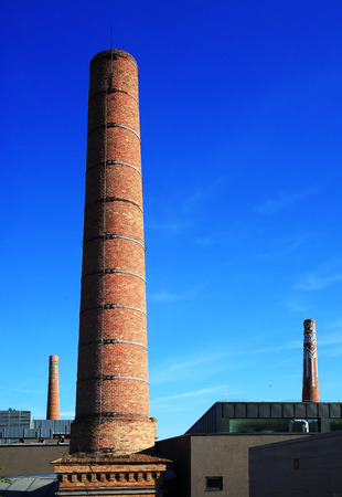 Chimneys of old ceramic factory in Pecs, Hungaryのeditorial素材