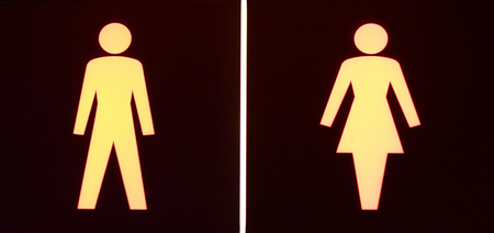 Toilet symbols for men and womenの写真素材